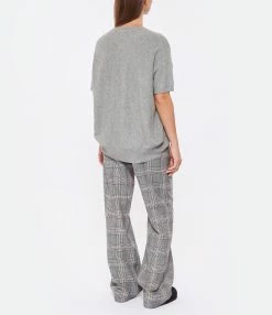 CT PLAGE Pull Manches Courtes Cachemire Raccoon Gris 9 CT PLAGE Pull Manches Courtes Cachemire Raccoon Gris -Majestic Filatures shop ctpla look20220713 243