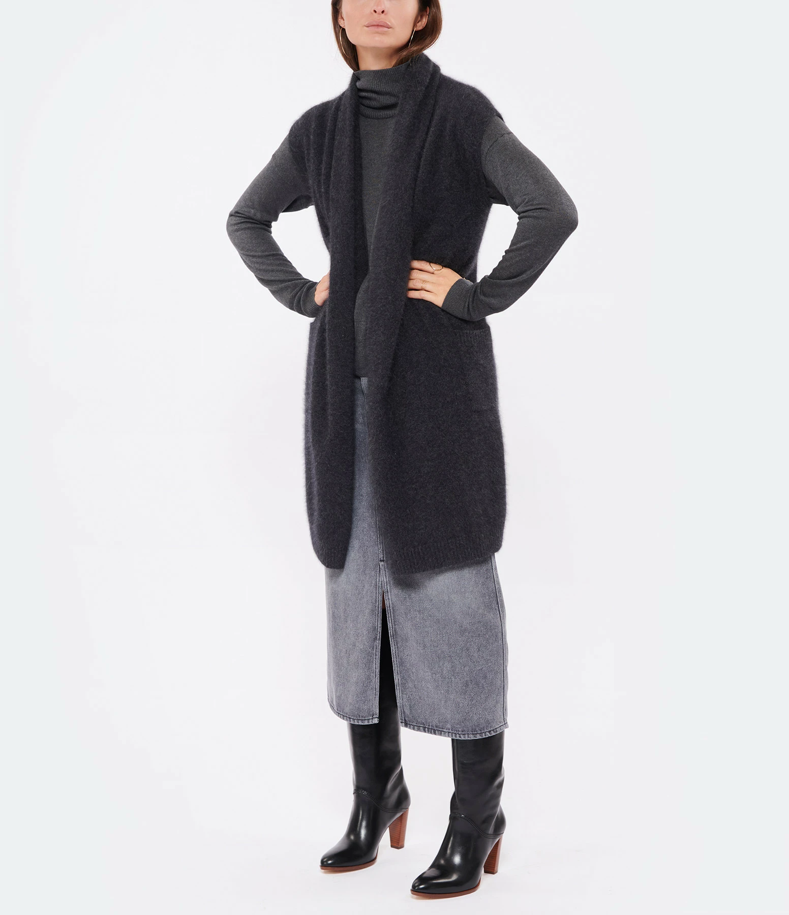 CT PLAGE Gilet Sans Manches Raccoon Gris 3 CT PLAGE Gilet Sans Manches Raccoon Gris – Image 3