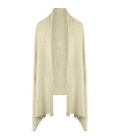 CT PLAGE Gilet Étole Raccon Blanc