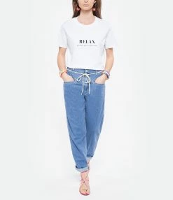 DEAR JULIETTE Tee-shirt Relax Coton Biologique Blanc -Majestic Filatures shop dearj look20220315 209