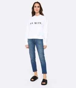 DEAR JULIETTE Sweatshirt On Mute Coton Bio Oeko Tex -Majestic Filatures shop dearj look20221215 355