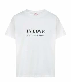 DEAR JULIETTE Tee-shirt In Love Coton Biologique Blanc