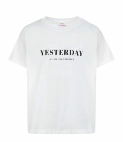 DEAR JULIETTE Tee-shirt Yesterday Coton Biologique Blanc