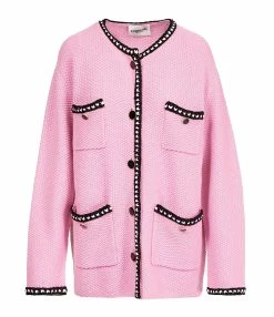 ESSENTIEL ANTWERP Cardigan Dickens Laine Coton Rose