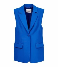 ESSENTIEL ANTWERP Blazer Sans Manches Dolan Bleu