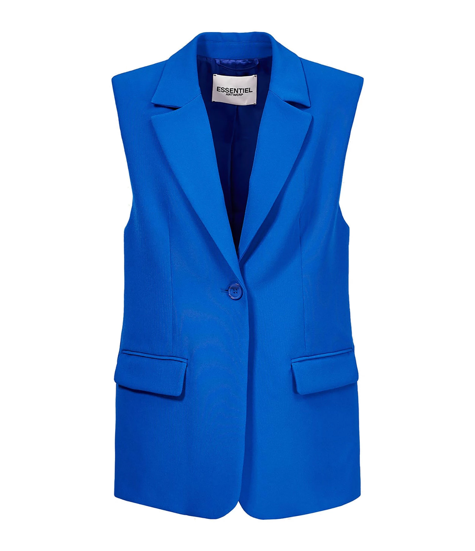 ESSENTIEL ANTWERP Blazer Sans Manches Dolan Bleu 1 ESSENTIEL ANTWERP Blazer Sans Manches Dolan Bleu