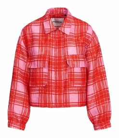 ESSENTIEL ANTWERP Veste Courte Dubious Rose Rouge