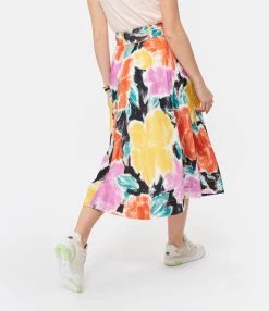 ESSENTIEL ANTWERP Jupe Midi Dominoes Multicolore -Majestic Filatures shop essen look20230126 265