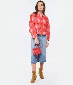 ESSENTIEL ANTWERP Veste Courte Dubious Rose Rouge -Majestic Filatures shop essen look20230126 41