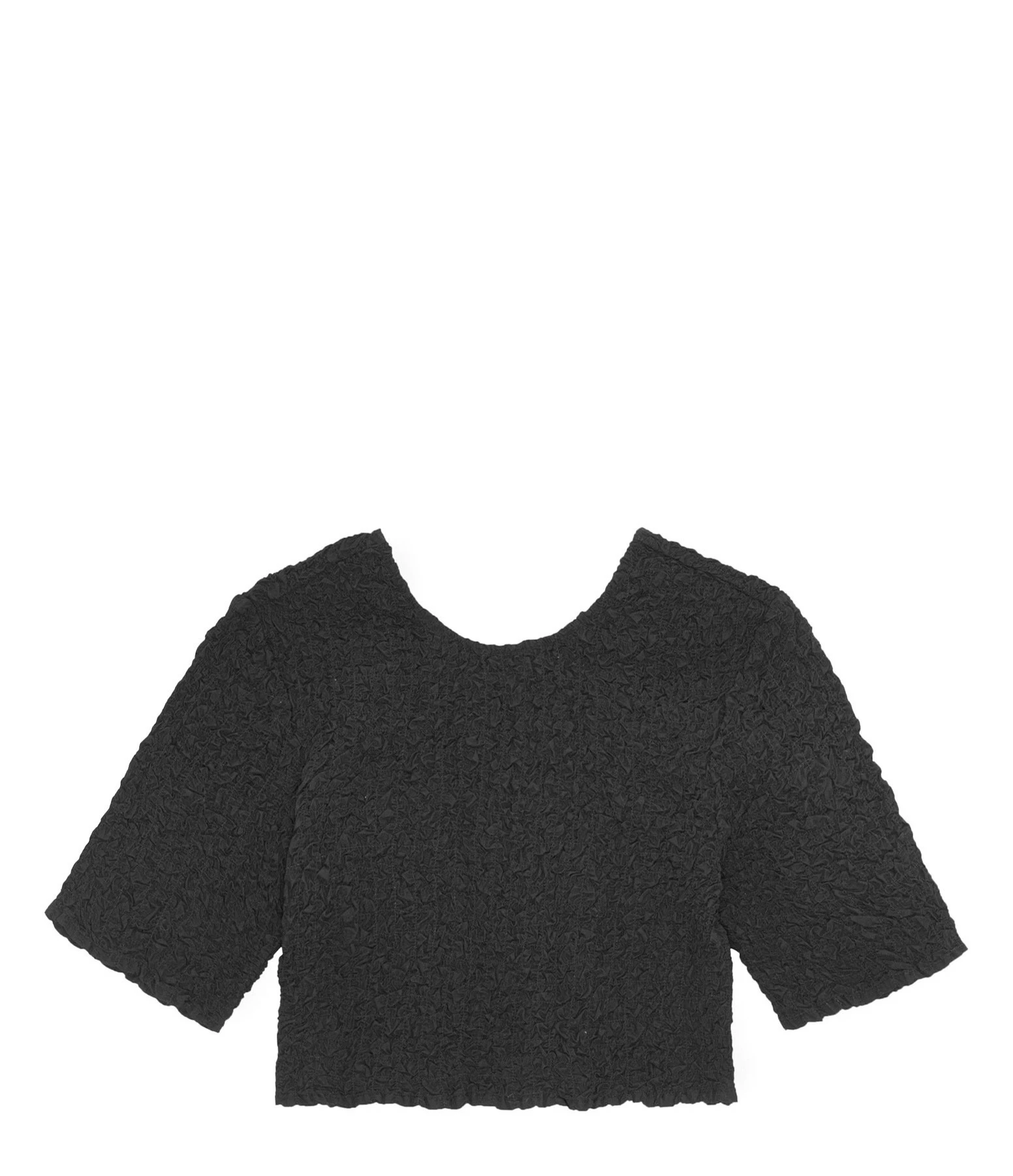 Ganni Top Court Coton Organique Noir 1 Ganni Top Court Coton Organique Noir