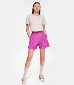 FORTE_FORTE Short Coton Violet 7 FORTE_FORTE Short Coton Violet -Majestic Filatures shop fof10 look20221125 159
