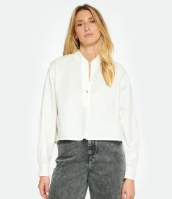 FORTE_FORTE Blouse Coton Popeline Naturel 8 FORTE_FORTE Blouse Coton Popeline Naturel -Majestic Filatures shop fof10 look20221129 312