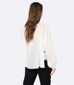 FORTE_FORTE Chemise Coton Soie Naturel -Majestic Filatures shop fof10 look20221215 283