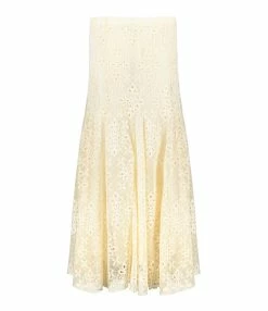 FORTE_FORTE Jupe Longue Écru