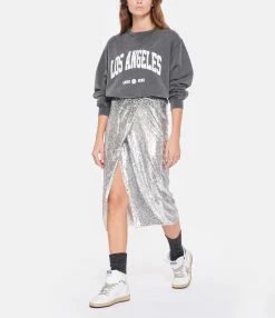 FORTE_FORTE Jupe Encanto Lurex Argenté Estrella 7 FORTE_FORTE Jupe Encanto Lurex Argenté Estrella -Majestic Filatures shop fof96 look20221007 366