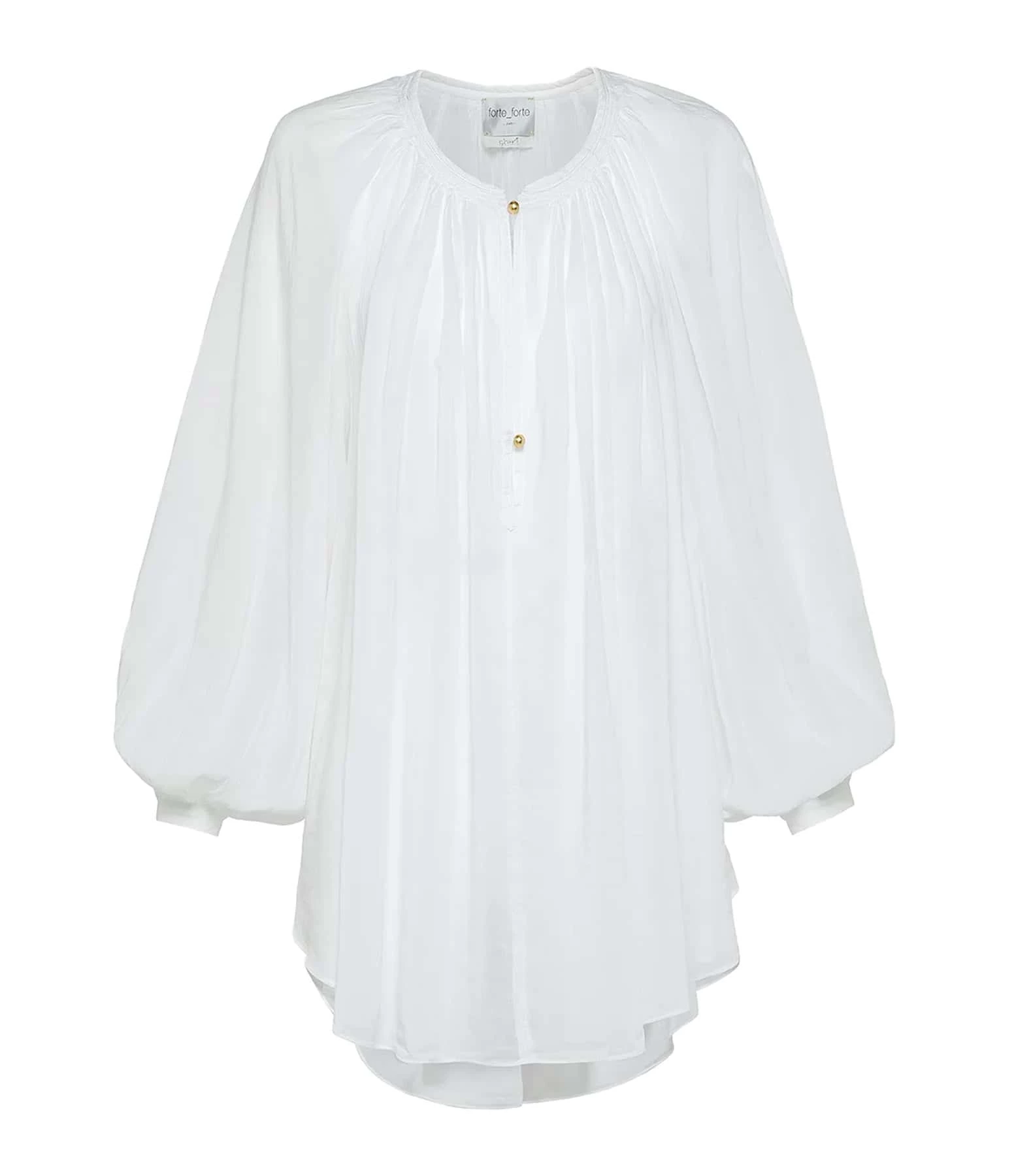 FORTE_FORTE Blouse Coton Blanc 1 FORTE_FORTE Blouse Coton Blanc