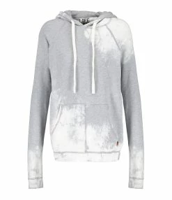 FREECITY Sweatshirt Hoodie Bleachout Coton Gris