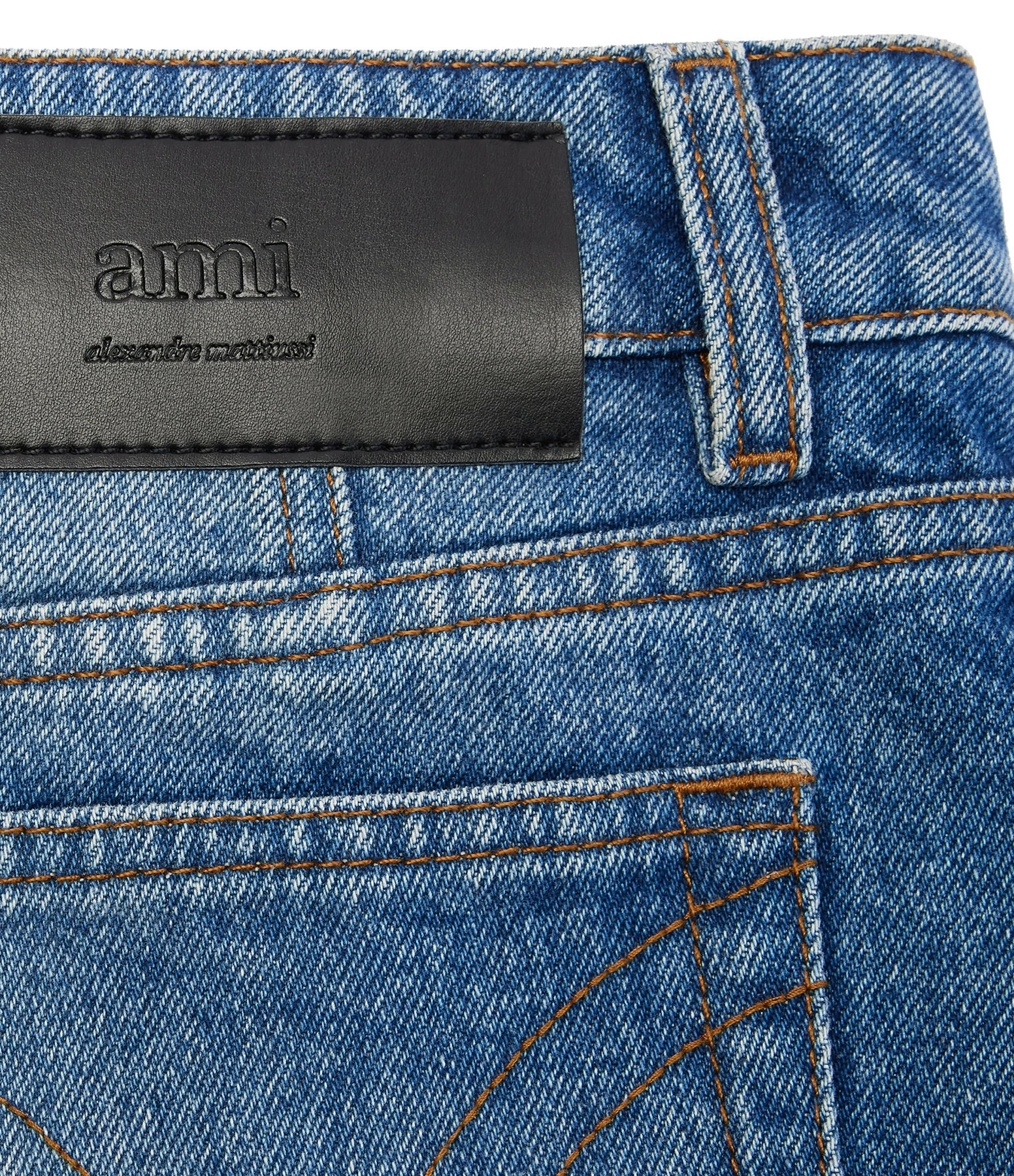 AMI Paris Jupe Courte Coton Bleu Usé 2 AMI Paris Jupe Courte Coton Bleu Usé – Image 2