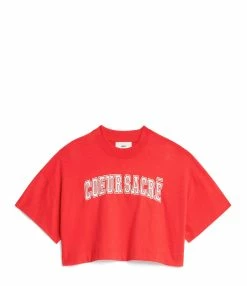 AMI Paris Tee-shirt Coton Biologique Rouge