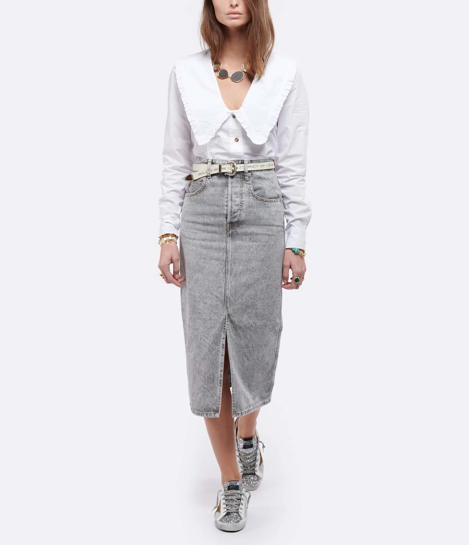 Ganni Chemise Coton Popeline Blanc 5 Ganni Chemise Coton Popeline Blanc – Image 5