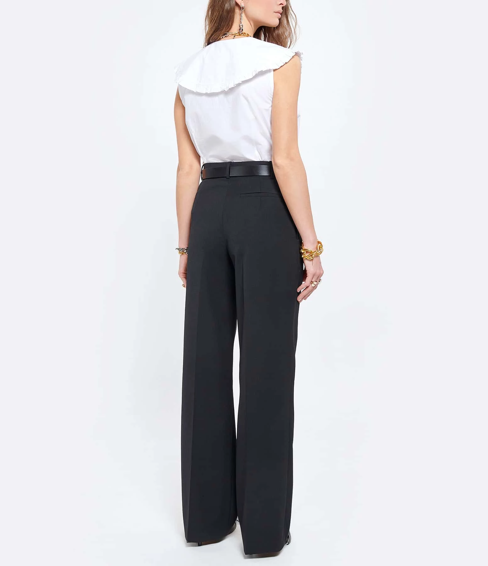 Ganni Top Coton Popeline Blanc 5 Ganni Top Coton Popeline Blanc – Image 5