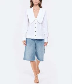 Ganni Chemise Coton Popeline Blanc 7 Ganni Chemise Coton Popeline Blanc -Majestic Filatures shop ganni look20220524 137
