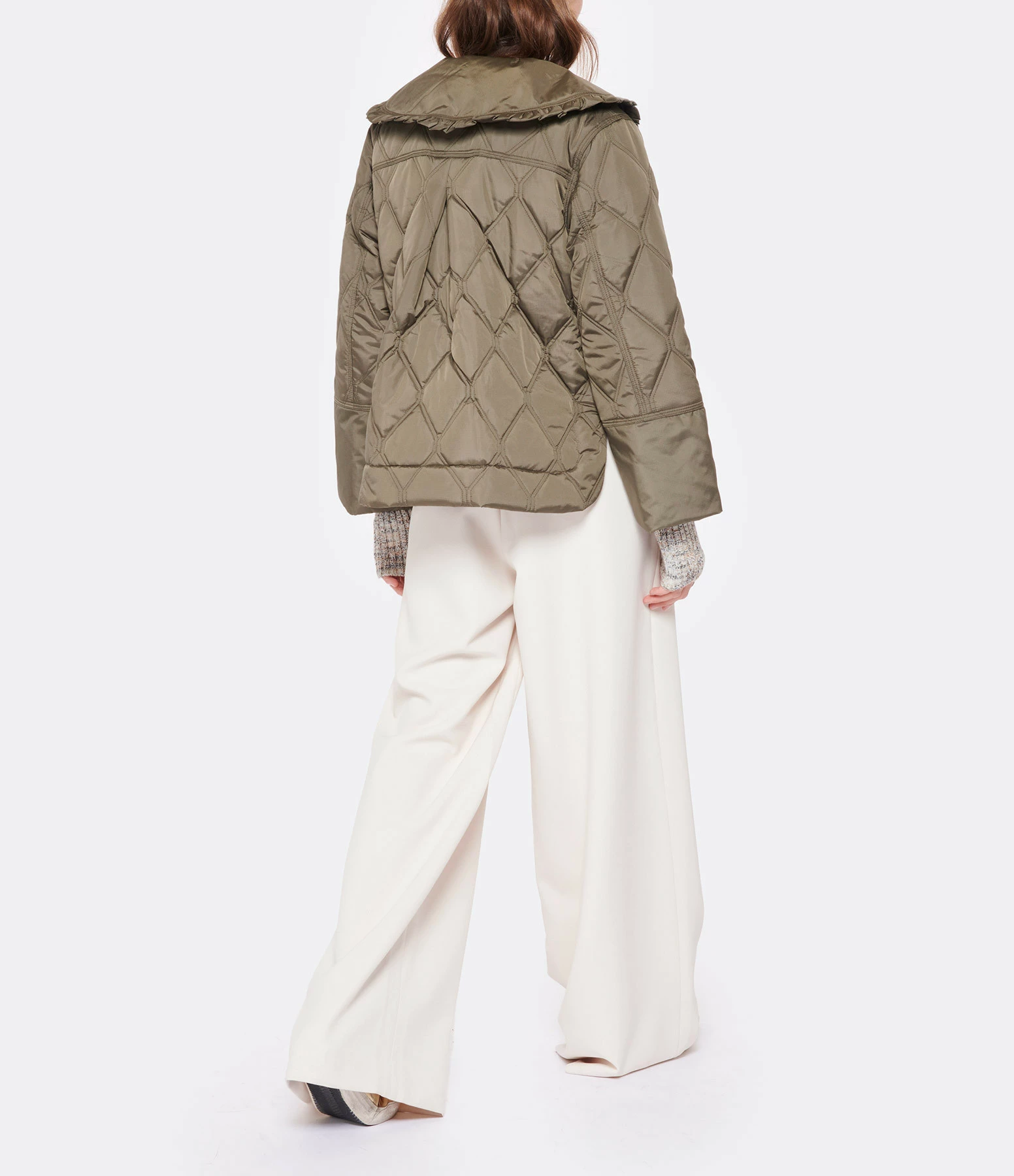 Ganni Veste Ripstop Quilt Vert Kalamata 5 Ganni Veste Ripstop Quilt Vert Kalamata – Image 5
