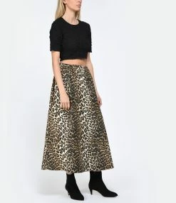 Ganni Top Court Coton Organique Noir 7 Ganni Top Court Coton Organique Noir -Majestic Filatures shop ganni look20230214 149