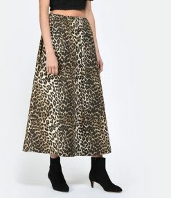 Ganni Jupe Longue Coton Organique Léopard -Majestic Filatures shop ganni look20230214 152