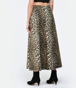 Ganni Jupe Longue Coton Organique Léopard -Majestic Filatures shop ganni look20230214 156