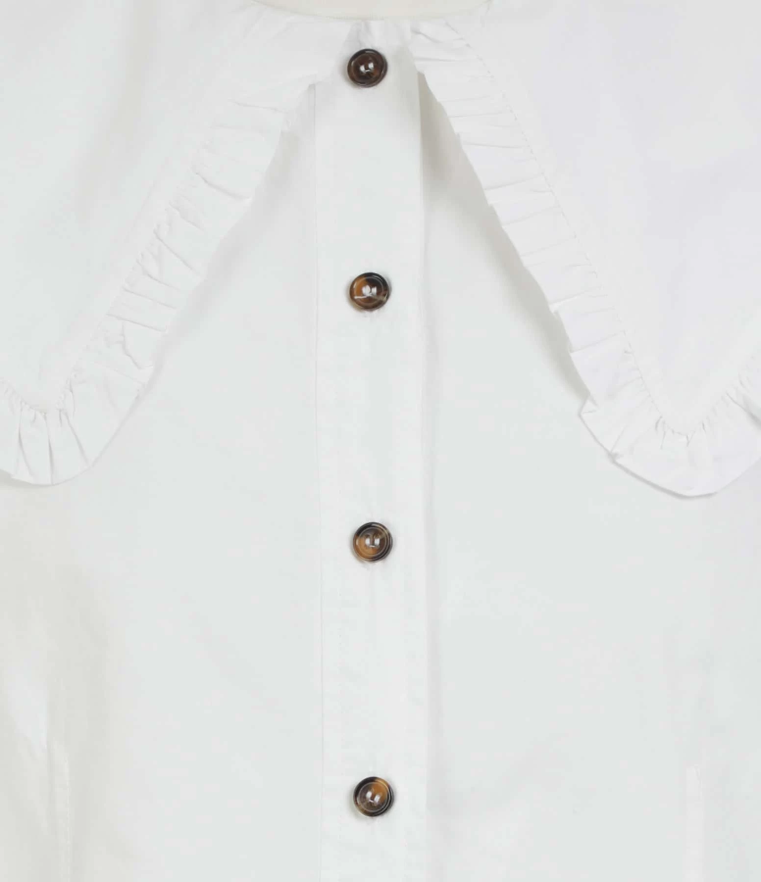 Ganni Top Coton Popeline Blanc 2 Ganni Top Coton Popeline Blanc – Image 2