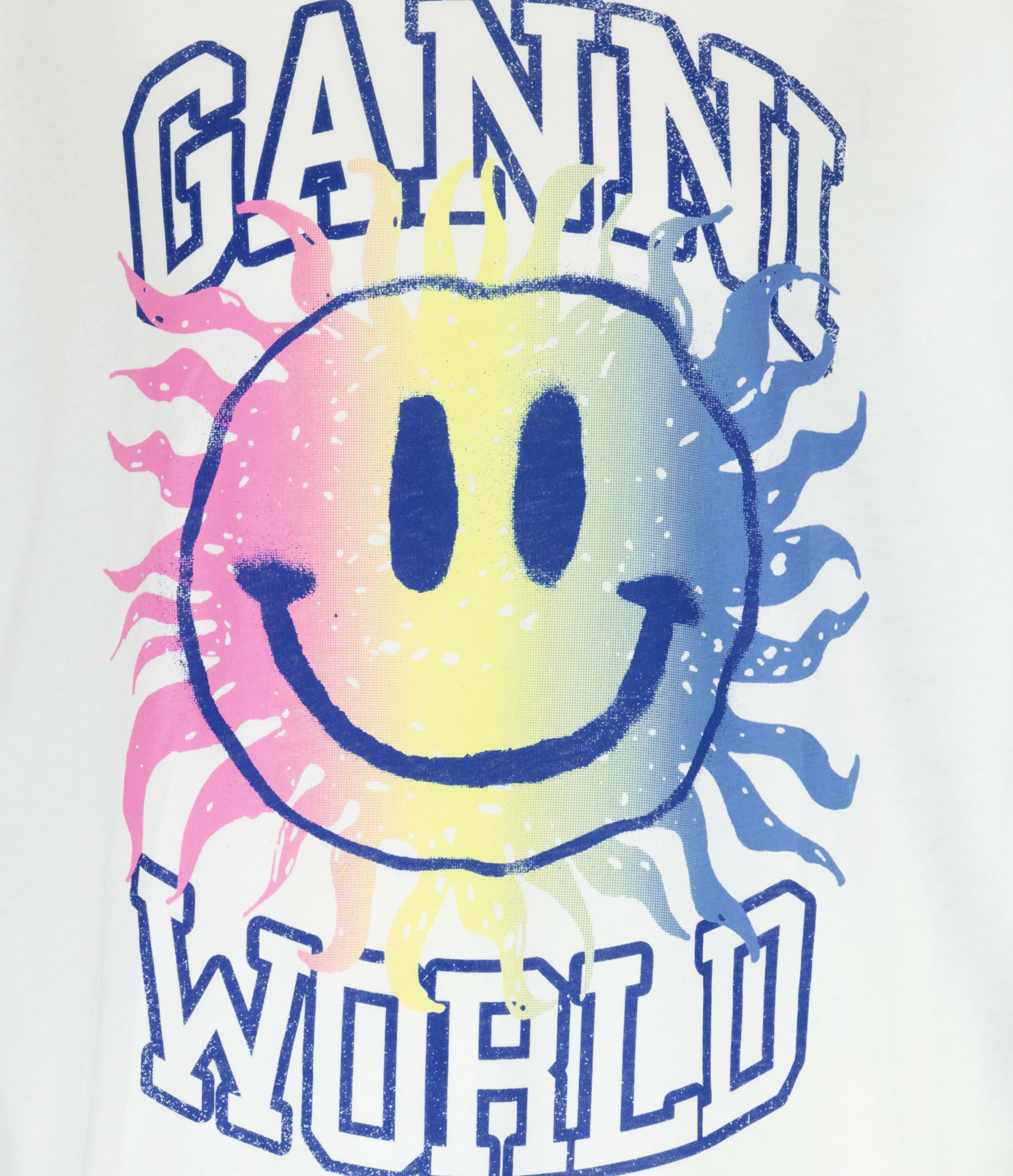 Ganni Tee-shirt Smiley Coton Organique Bright White 2 Ganni Tee-shirt Smiley Coton Organique Bright White – Image 2