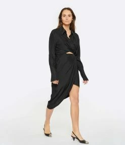 GAUGE81 Chemise Sabinas Soie Noir -Majestic Filatures shop gauge look20230118 37