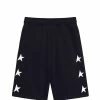 Golden Goose Short Enfant Coton Bleu Foncé