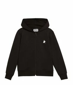 Golden Goose Sweatshirt Hoodie Enfant Star Coton Noir Blanc