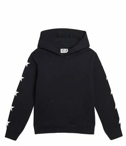 Golden Goose Sweatshirt Hoodie Star Enfant Coton Bleu Foncé