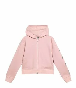 Golden Goose Sweatshirt Enfant Star Coton Rose Argenté