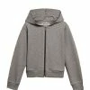 Golden Goose Sweatshirt Enfant Zip Star Coton Gris Doré
