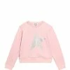 Golden Goose Sweatshirt Enfant Star Coton Rose Argenté