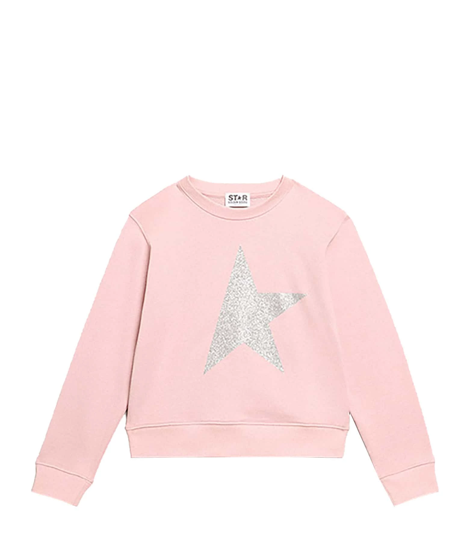 Golden Goose Sweatshirt Enfant Star Coton Rose Argenté 1 Golden Goose Sweatshirt Enfant Star Coton Rose Argenté