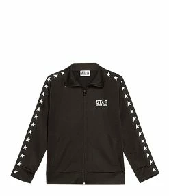 Golden Goose Veste Enfant Star Étoiles Zip Noir Blanc