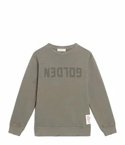 Golden Goose Sweatshirt Golden Enfant Coton Olive