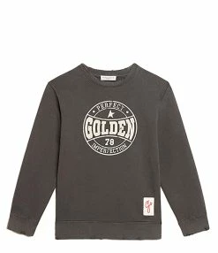 Golden Goose Sweatshirt Golden Enfant Coton Anthracite