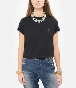 Golden Goose Tee-shirt Étoile Coton Noir -Majestic Filatures shop golde look20210621 28