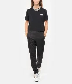 Golden Goose Tee-shirt Big Star Coton Noir Blanc -Majestic Filatures shop golde look20210621 9