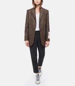Golden Goose Veste Blazer Golden Laine Léopard -Majestic Filatures shop golde look20211102 442