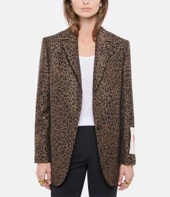 Golden Goose Veste Blazer Golden Laine Léopard -Majestic Filatures shop golde look20211102 446