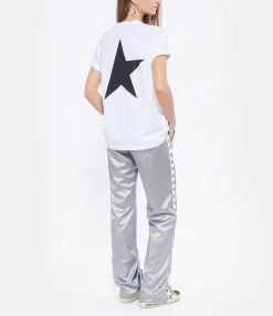 Golden Goose Tee-shirt Big Star Coton Blanc Noir 12 Golden Goose Tee-shirt Big Star Coton Blanc Noir -Majestic Filatures shop golde look20211124 109