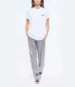 Golden Goose Tee-shirt Big Star Coton Blanc Noir 11 Golden Goose Tee-shirt Big Star Coton Blanc Noir -Majestic Filatures shop golde look20211124 115