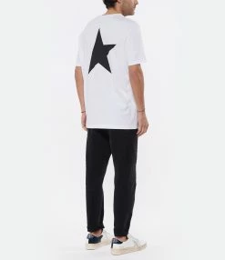 Golden Goose Tee-shirt Big Star Homme Coton Blanc -Majestic Filatures shop golde look20220425 768 1